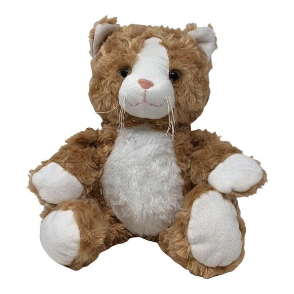 Fiesta 15" Cuddle Cat Plush Toy Promo Bean Bag Stuffed Animal Kitten Brown Soft - Picture 1 of 12